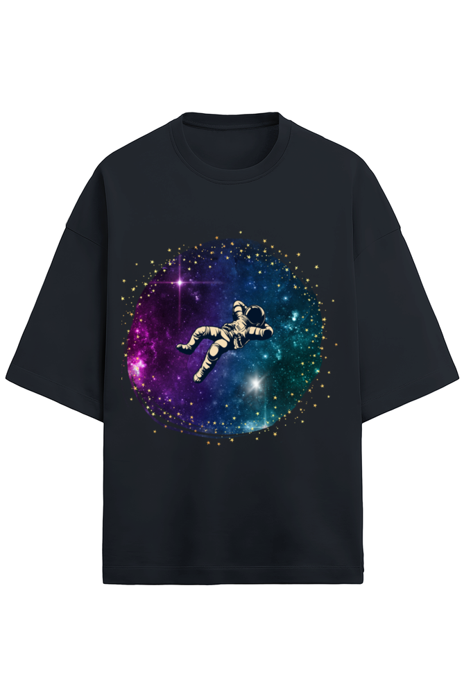 Navy Blue Oversized Space T-shirt