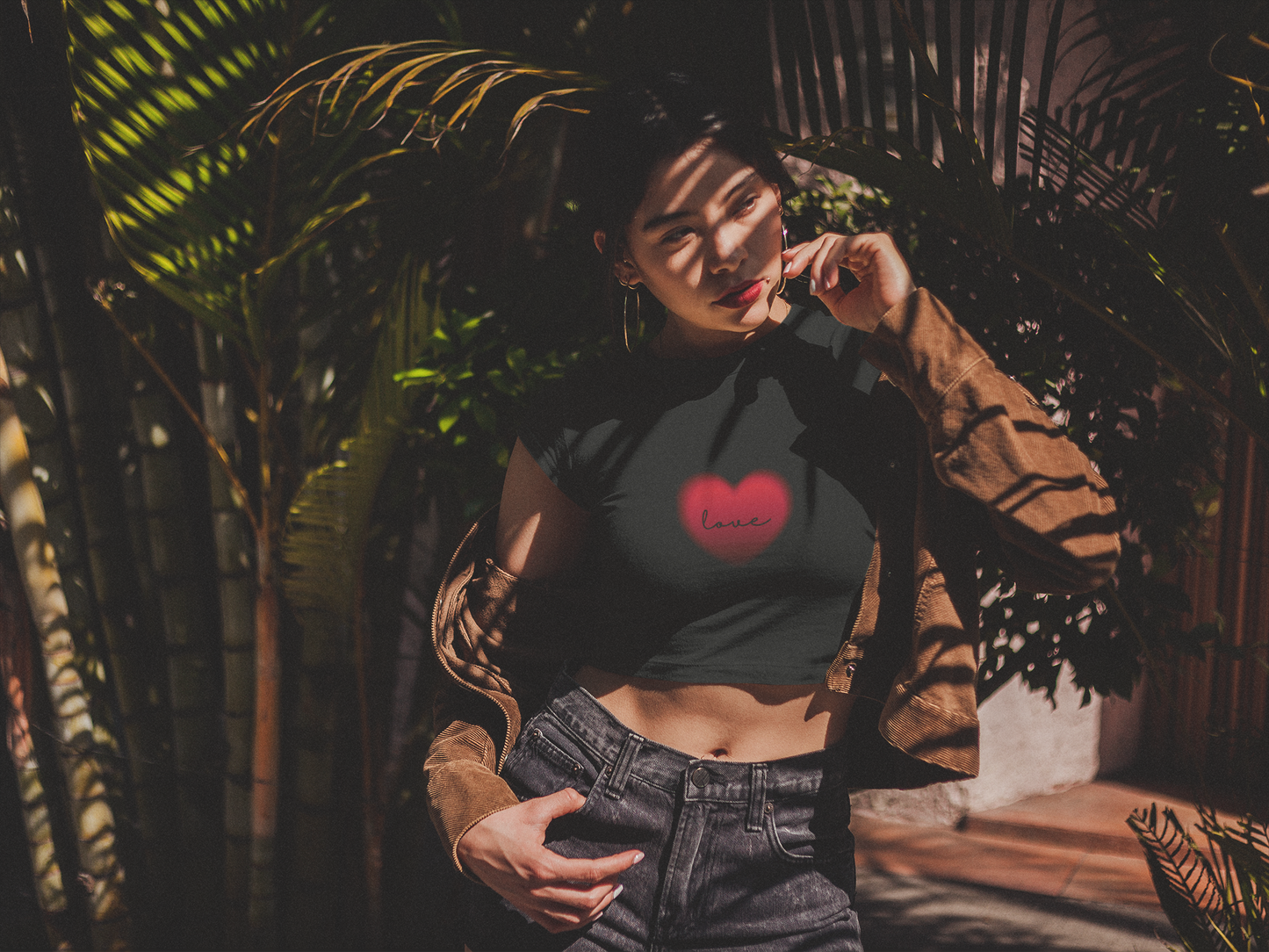 Black Love Crop Top