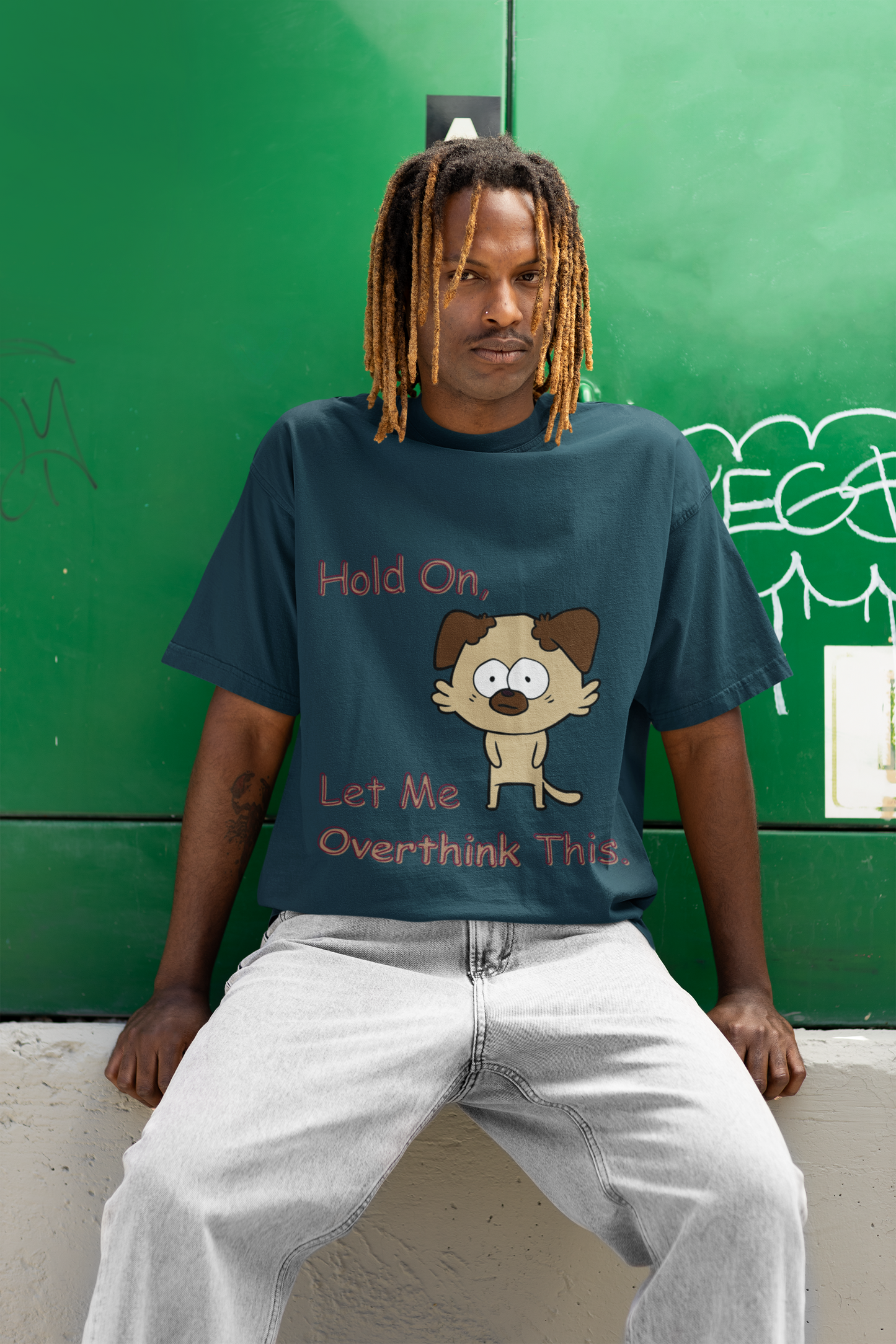 Blue Let me Overthink T-shirt