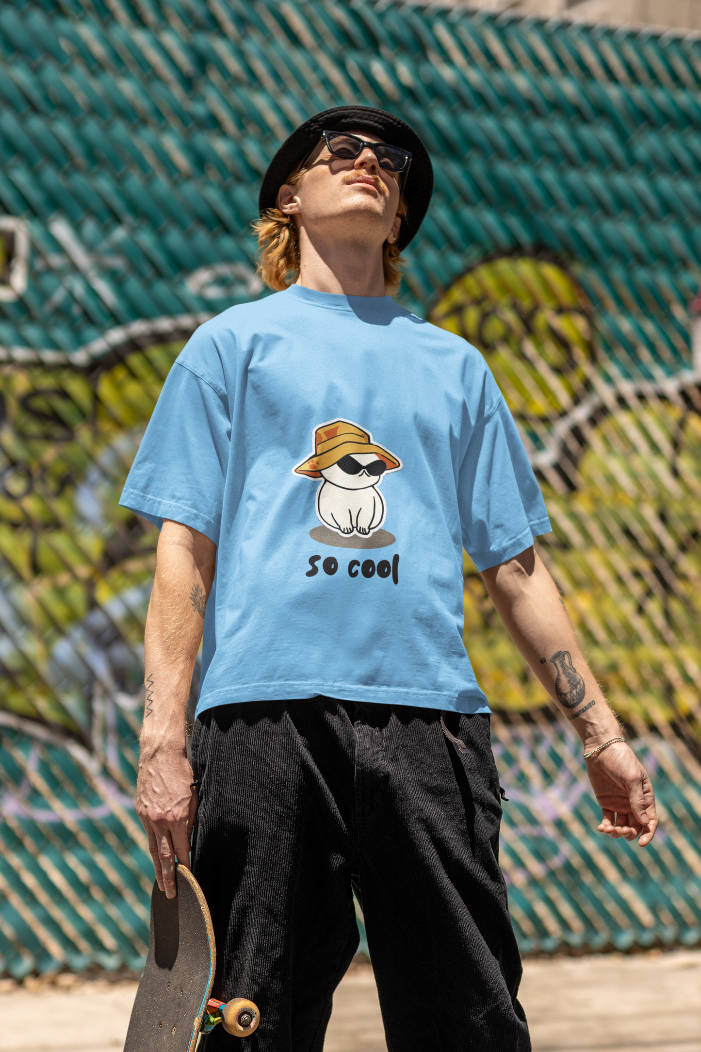 Blue So Cool Unisex Oversized T-Shirt