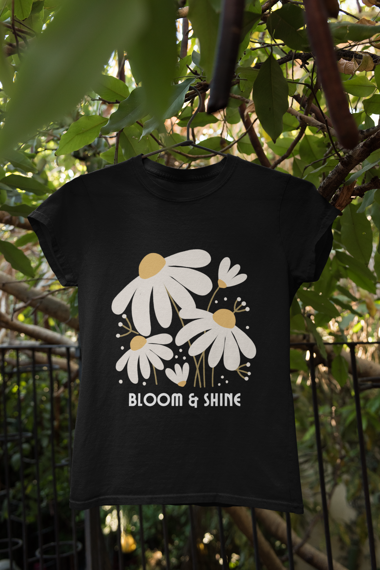 Black Bloom and Shine Tee