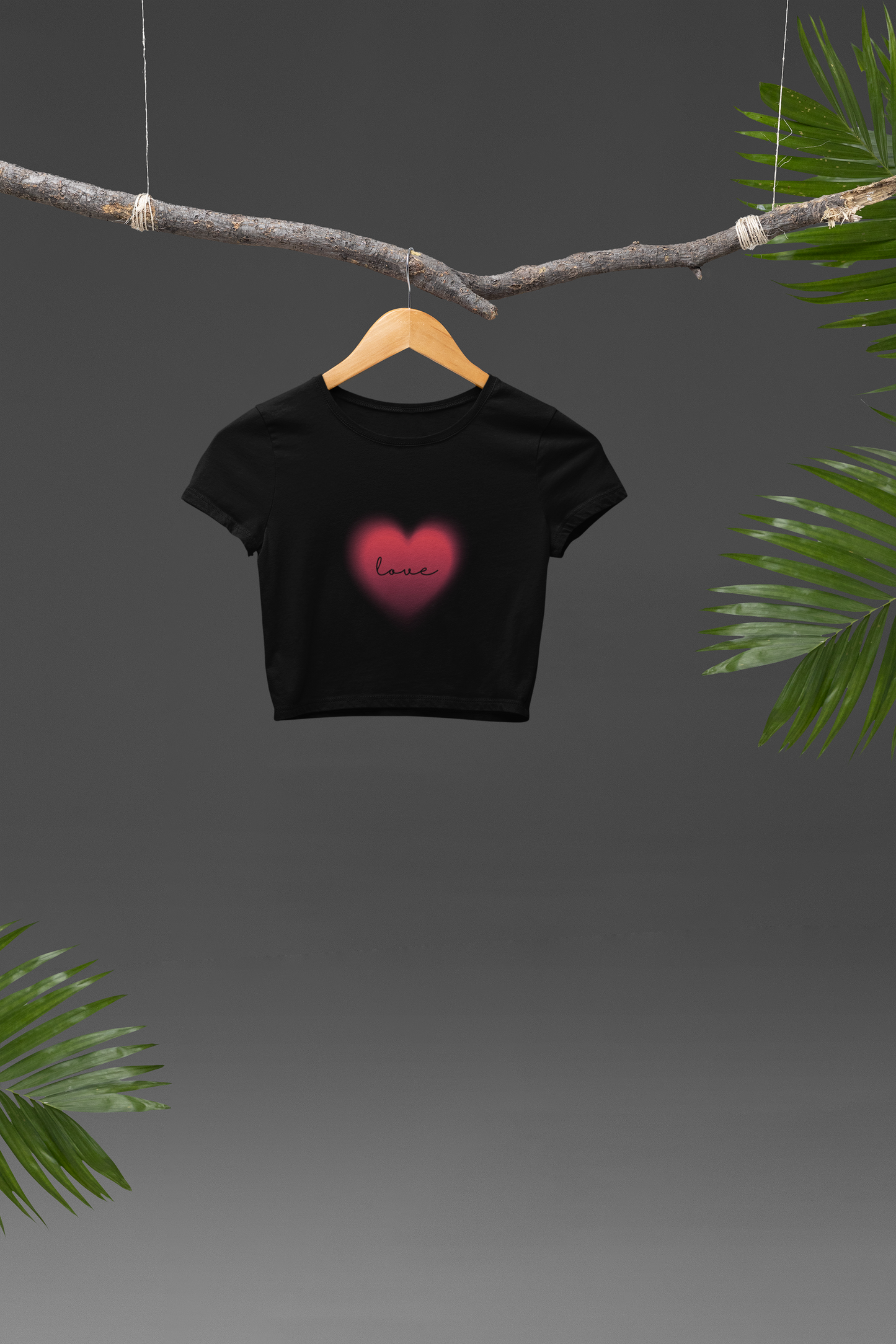 Black Love Crop Top