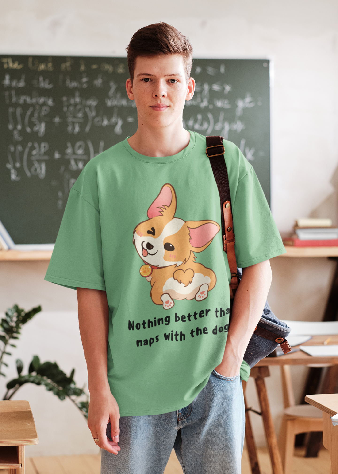 Jade Oversized Dog Printed T-shirt