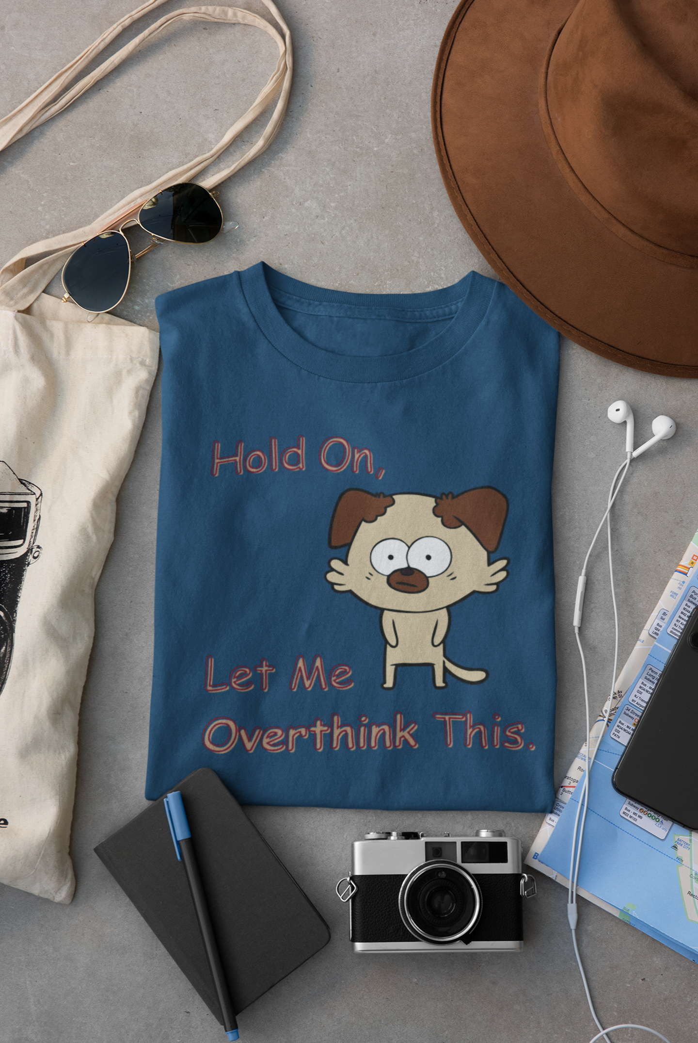 Blue Let me Overthink T-shirt