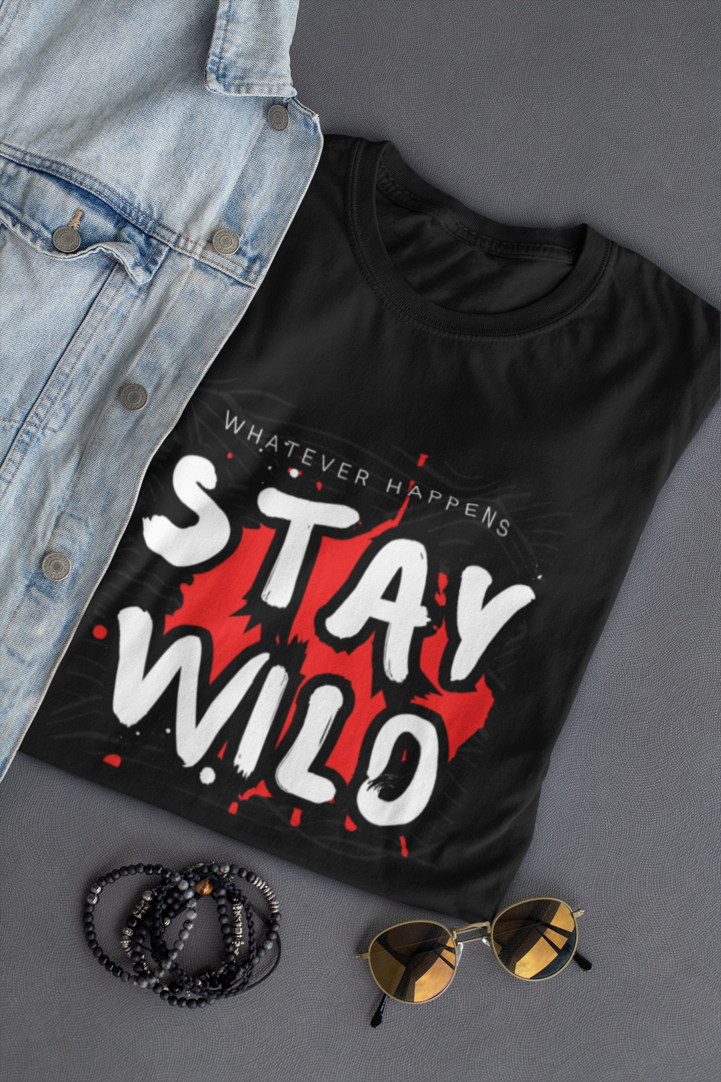 Black Stay Wild T-Shirt