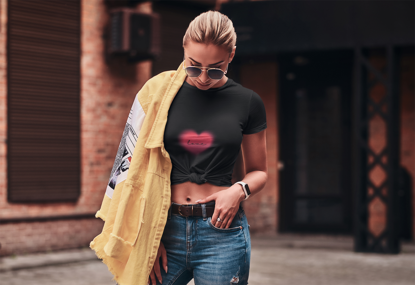 Black Love Crop Top
