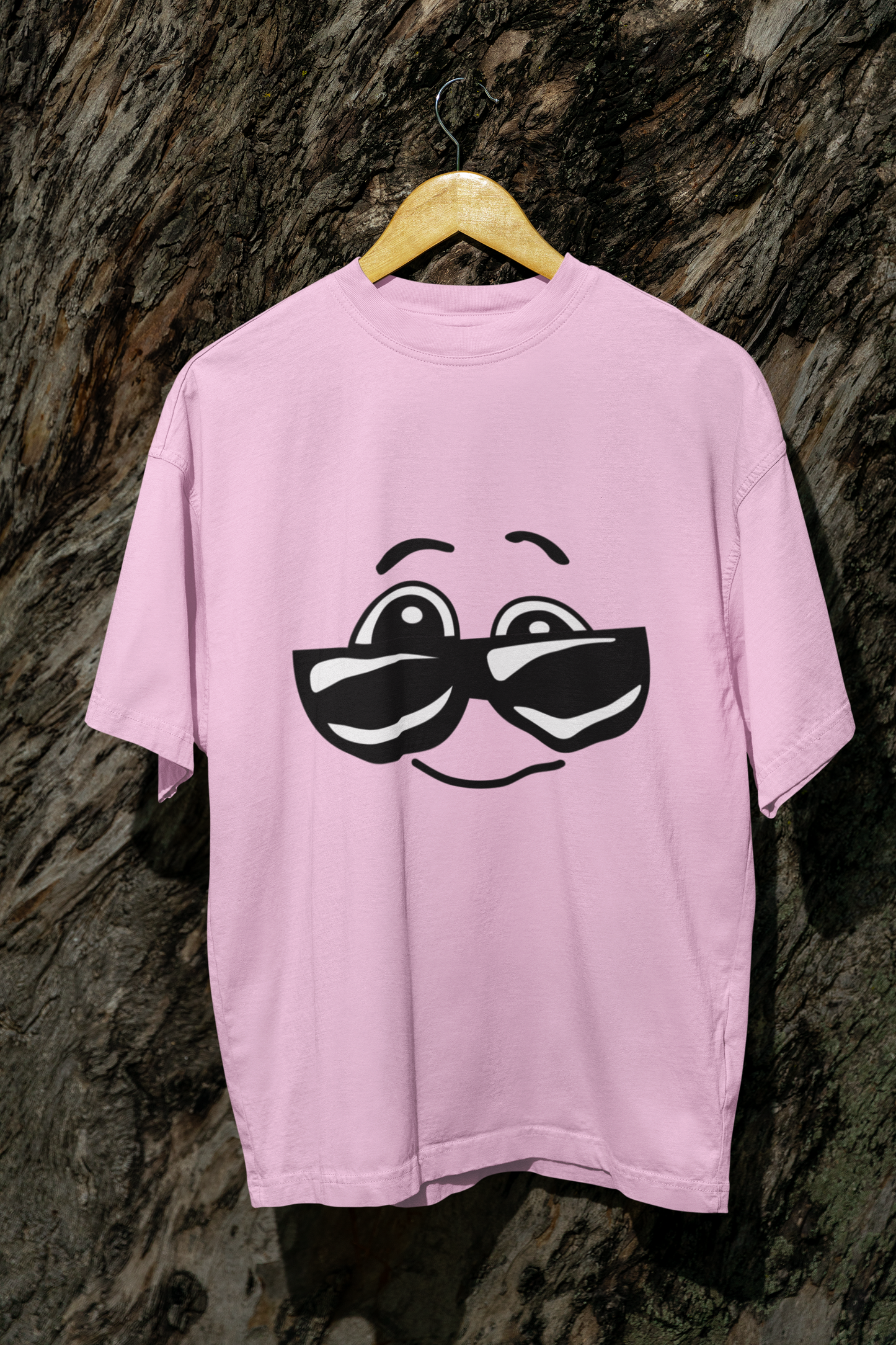 Pink Oversized Smiley T-shirt