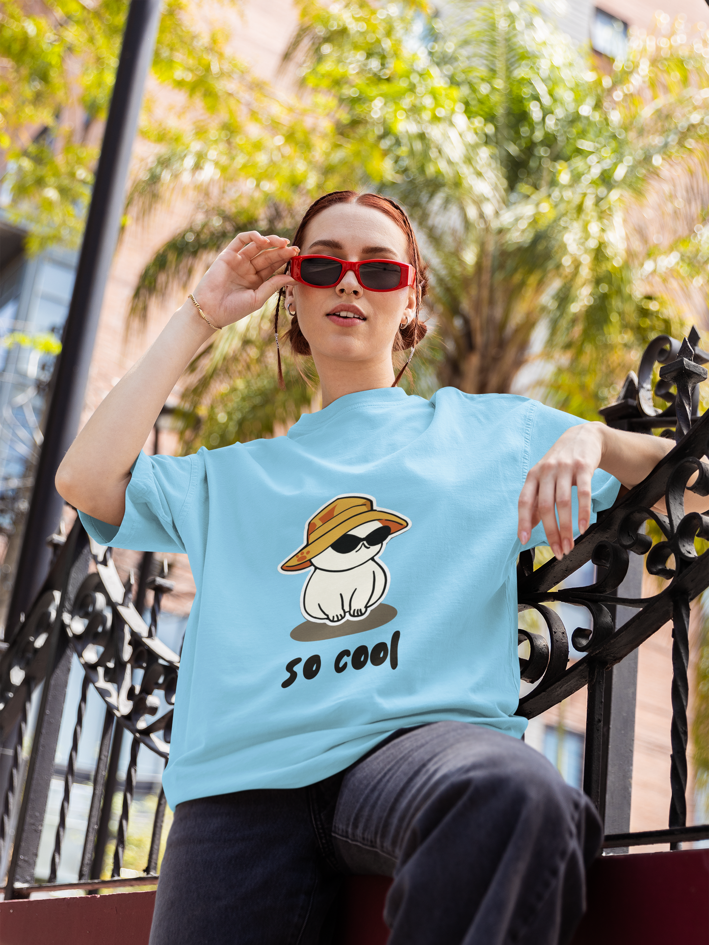 Blue So Cool Unisex Oversized T-Shirt