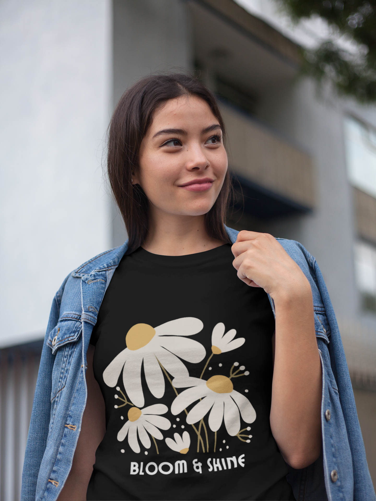 Black Bloom and Shine Tee