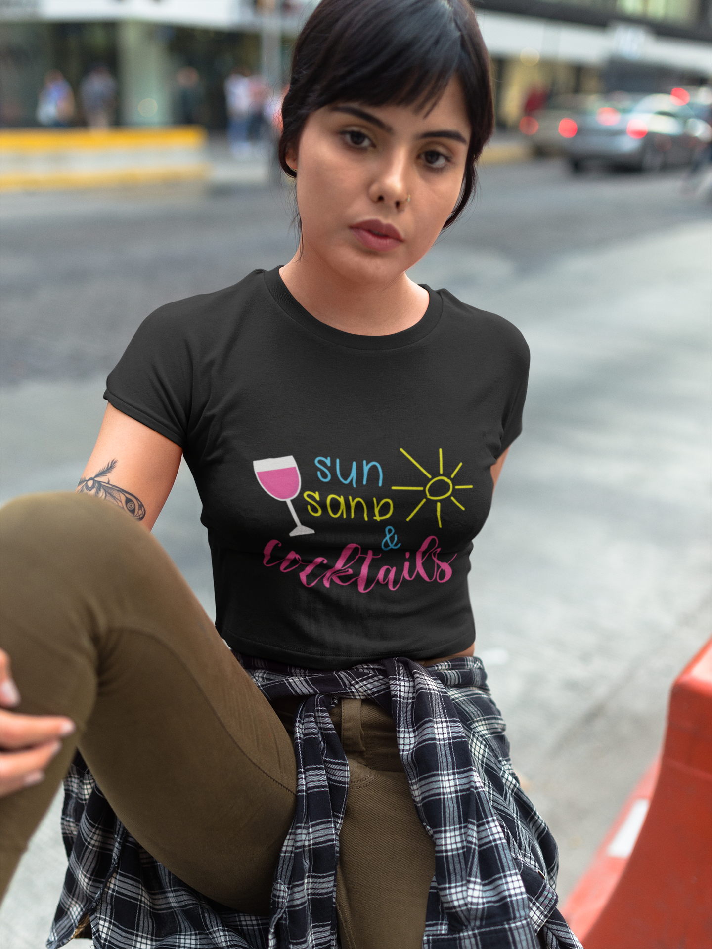 Black Beach Crop Top