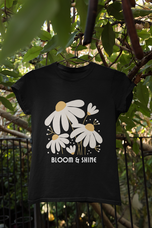 Black Bloom and Shine Tee