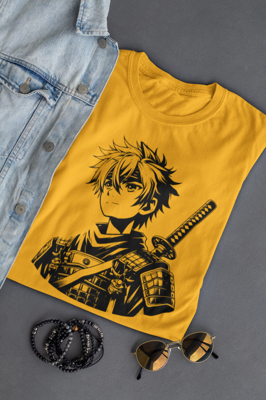 Yellow Anime Oversized T-shirt