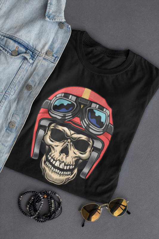 Skull Biker Black T-shirt