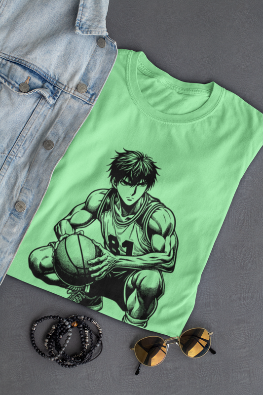 Jade Green Anime Terry Oversized T-shirt