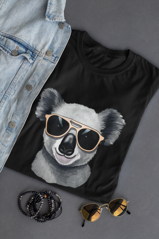 Oversized Koala Black T-shirt