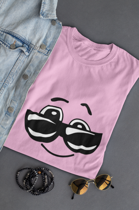 Pink Oversized Smiley T-shirt