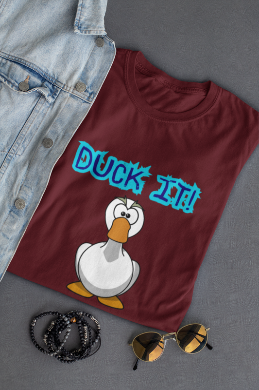Maroon Duck It- Oversized Tshirt