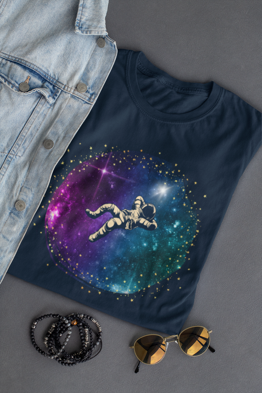 Navy Blue Oversized Space T-shirt