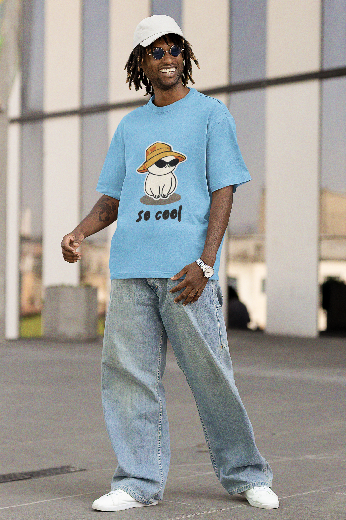 Blue So Cool Unisex Oversized T-Shirt