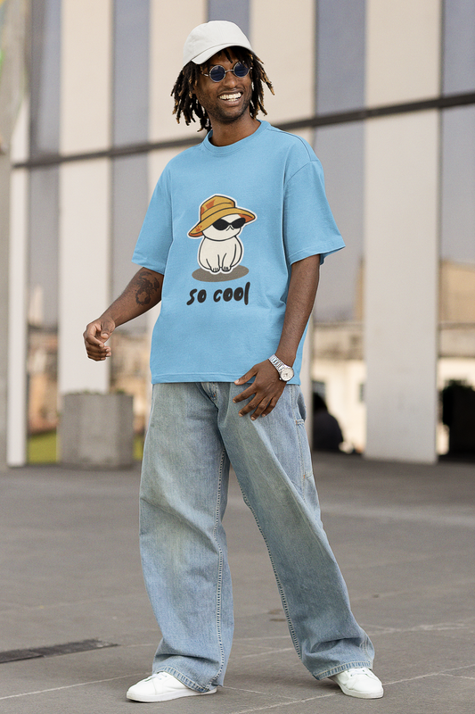 Blue So Cool Unisex Oversized T-Shirt