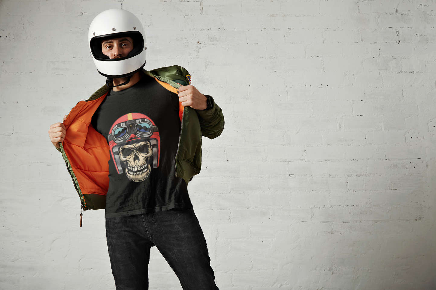 Skull Biker Black T-shirt