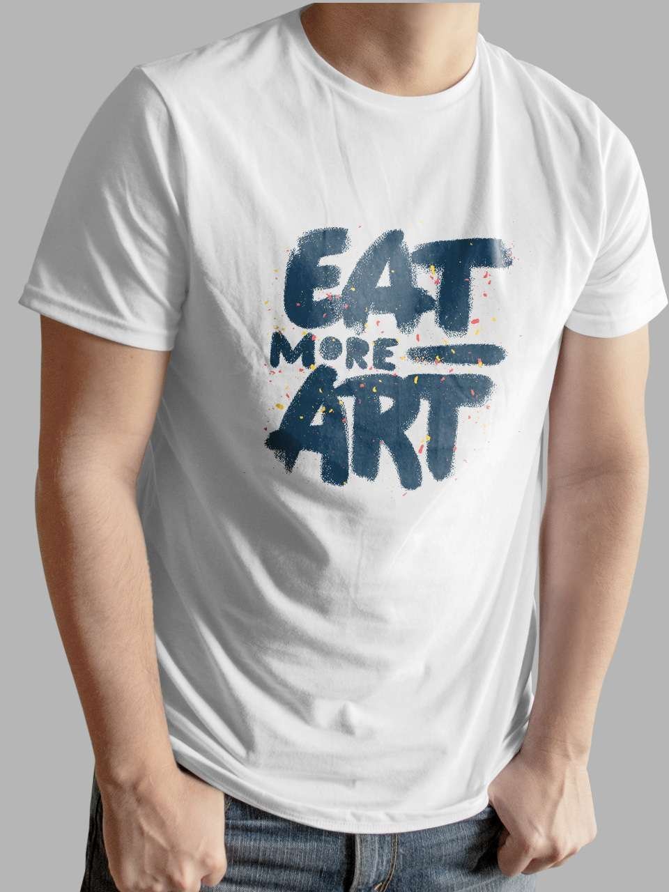 Eat More art | Vichitra | Men Round Neak T-Shirts - Image 2