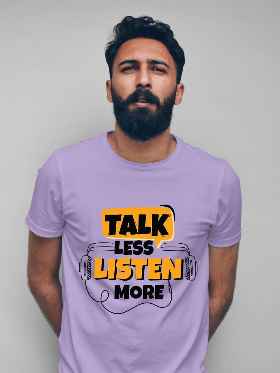 Talk less Listen More | Vichitraa T-Shirts | Men Round Neak T-Shirts - Image 5