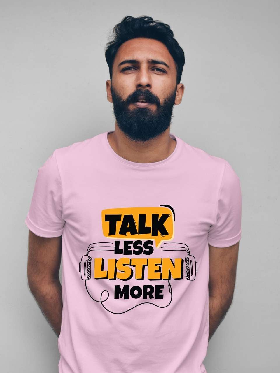 Talk less Listen More | Vichitraa T-Shirts | Men Round Neak T-Shirts - Image 4