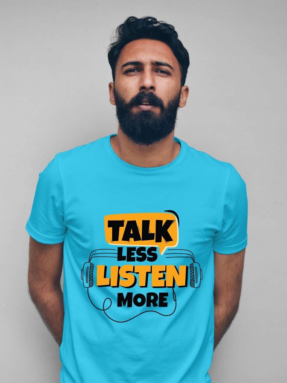 Talk less Listen More | Vichitraa T-Shirts | Men Round Neak T-Shirts - Image 2
