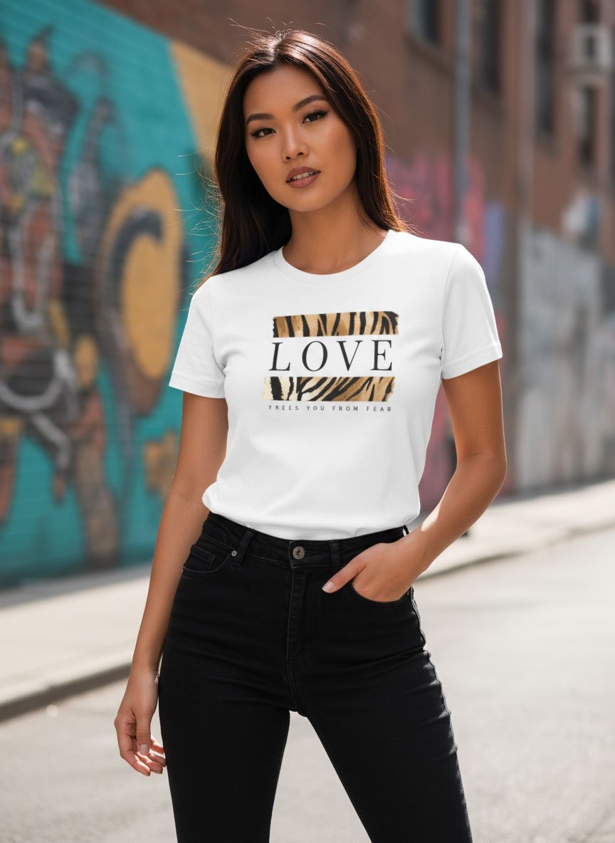 Love | Women Round Neak Vichitra T-Shirt