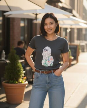 Smart lady | Women Round Neak Vichitra T-Shirt