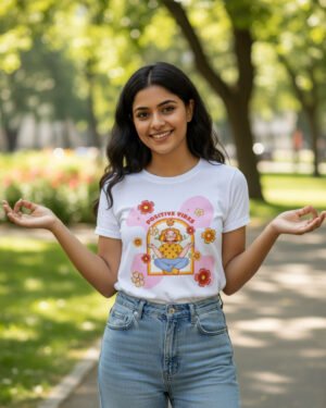 Positive vibes | Women Round Neak Vichitra T-Shirt