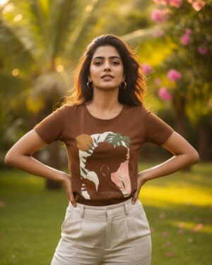 Tropical girl | Women Round Neak Vichitra T-Shirt