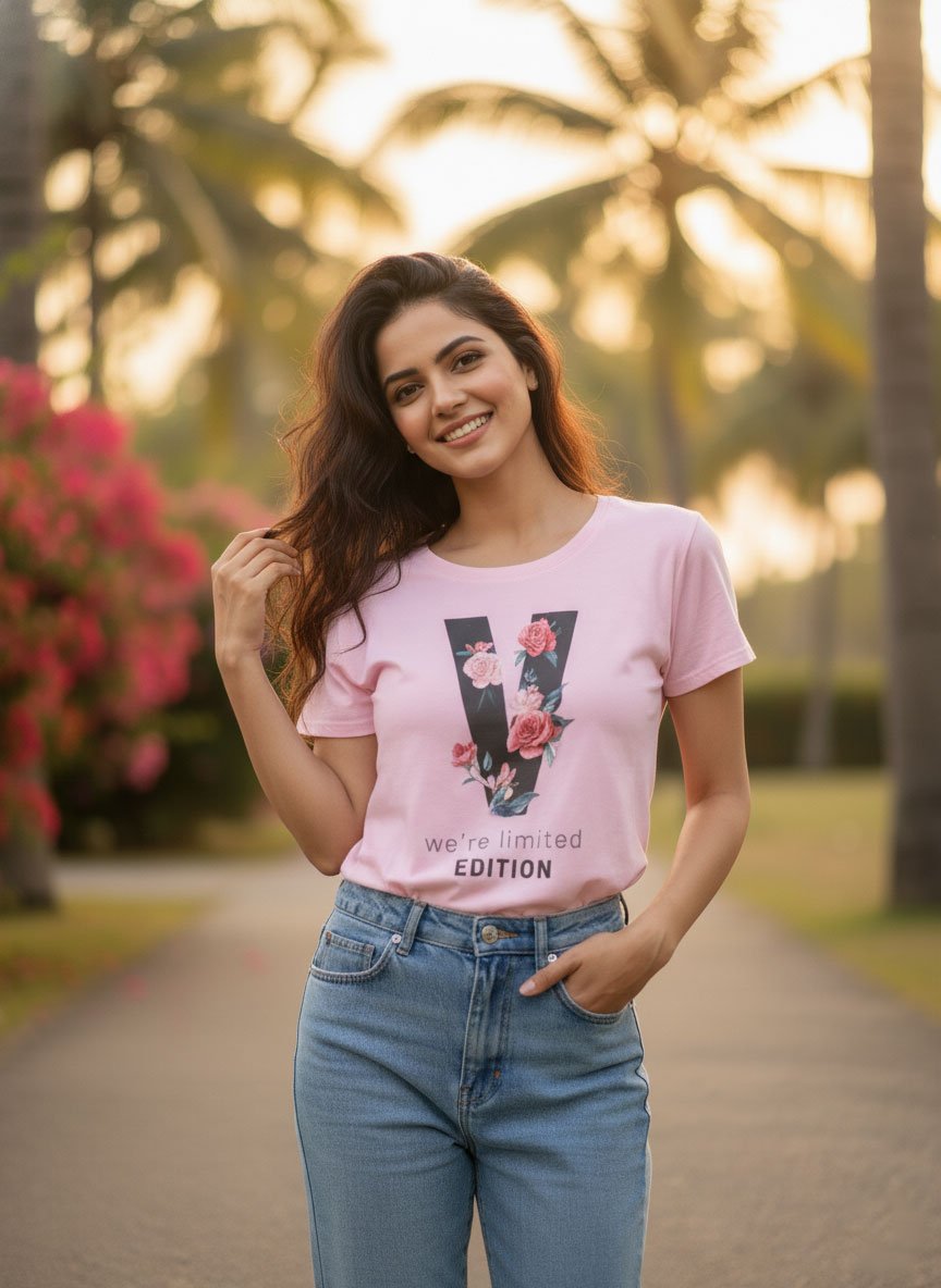 We re limited Edition | Women Round Neak Vichitra T-Shirt