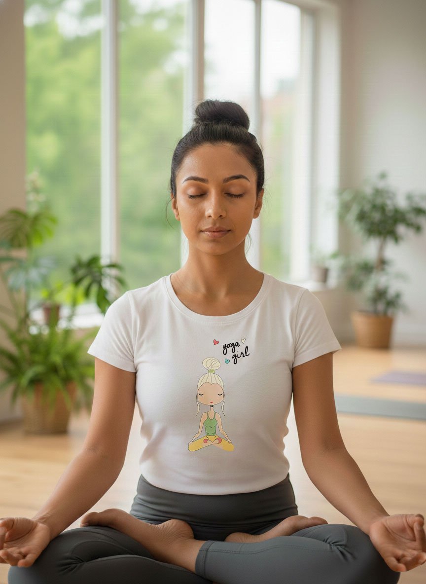 Yoga Girl | Women Round Neak Vichitra T-Shirt