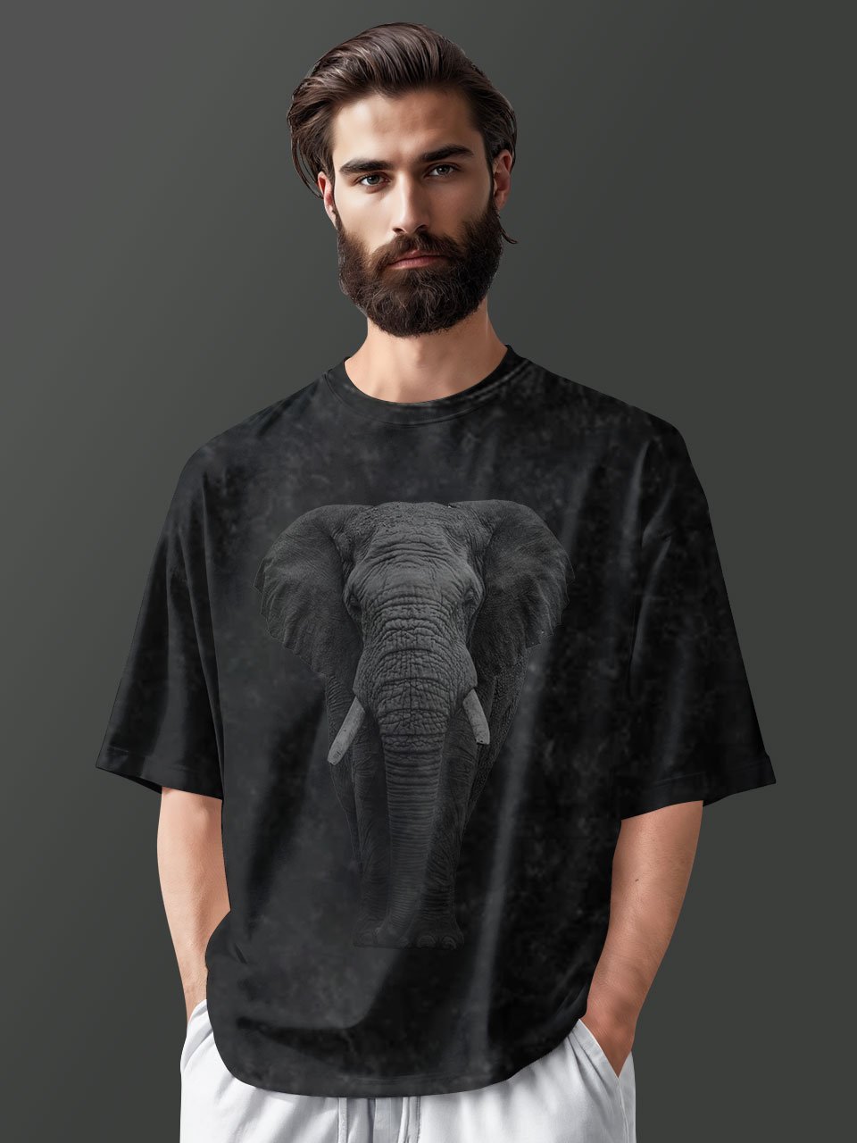 Elephant Graphic Tee Artistic Streetwear Style Vichitra
