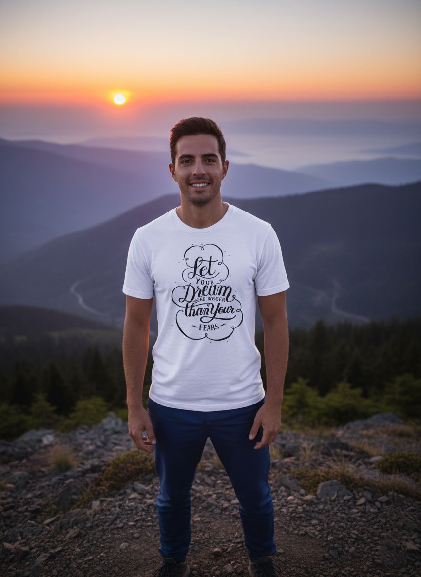 Let your Dream | Vichitra | Men Round Neak T-Shirts - Image 2