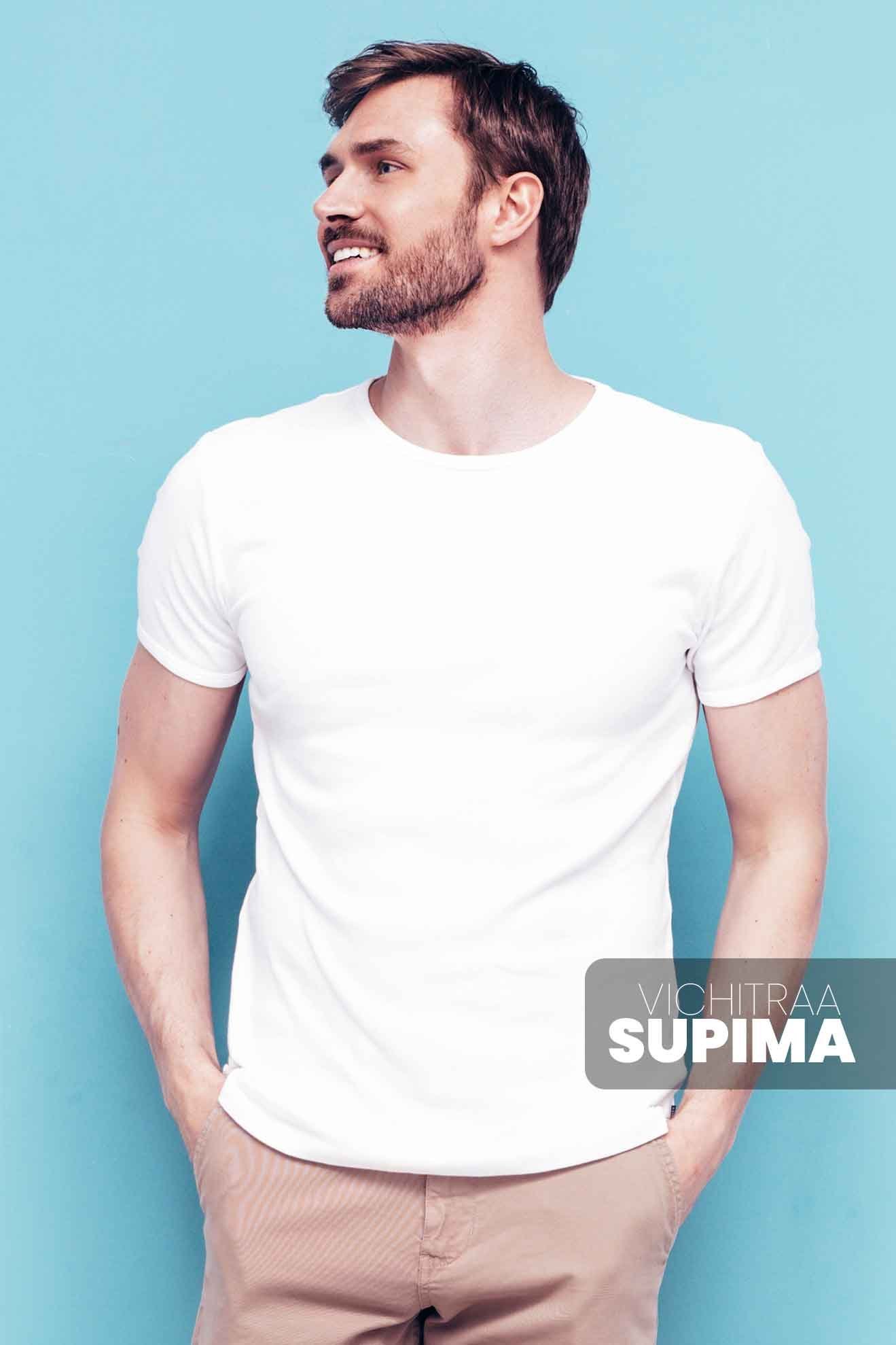 Men’s White Supima Cotton T-Shirt – Crisp, Timeless & Ultra-Soft