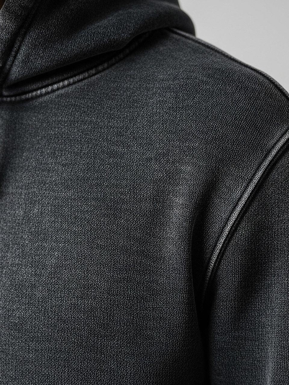 Black | Vintage Acid Wash Hoodie – Classic, Cozy & Timeless Style - Image 3
