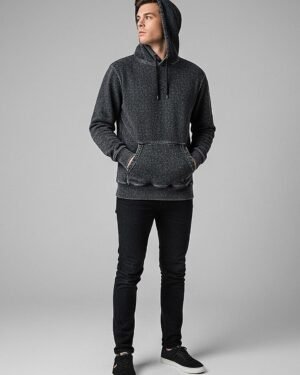 Black | Vintage Acid Wash Hoodie – Classic, Cozy & Timeless Style