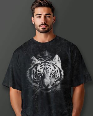 Tiger Print T-Shirt Fierce Streetwear Style Vichitra