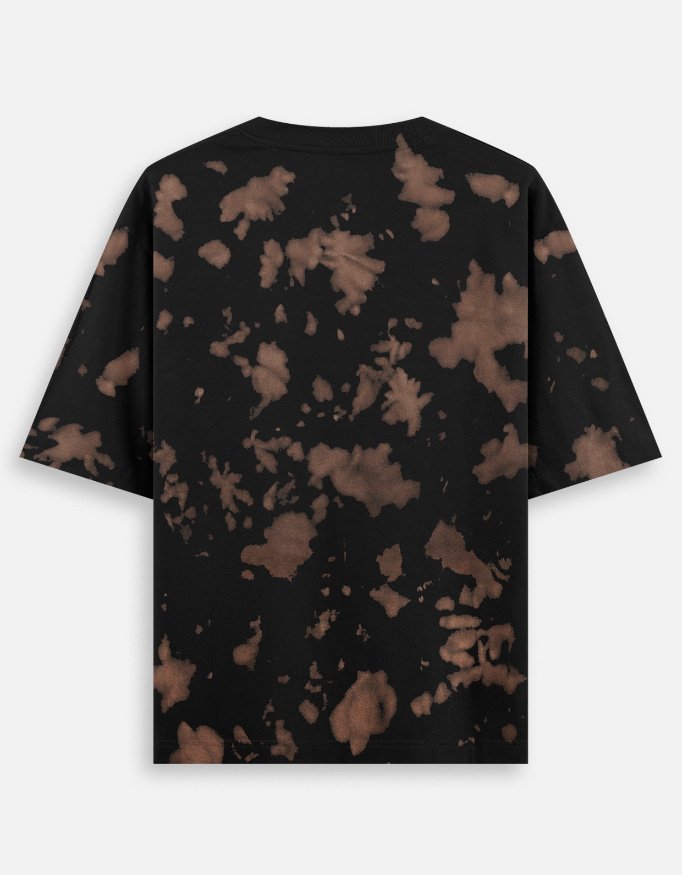 Earthy Tone | Brown - Black | Men's Tie Dye Oversized T-Shirt - Image 3