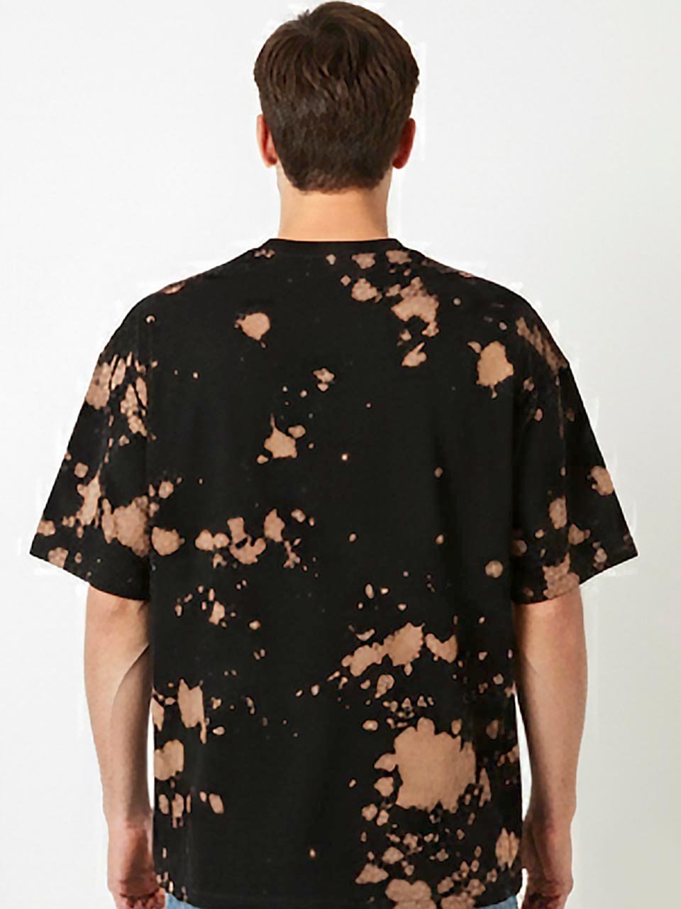 Earthy Tone | Brown - Black | Men's Tie Dye Oversized T-Shirt - Image 2