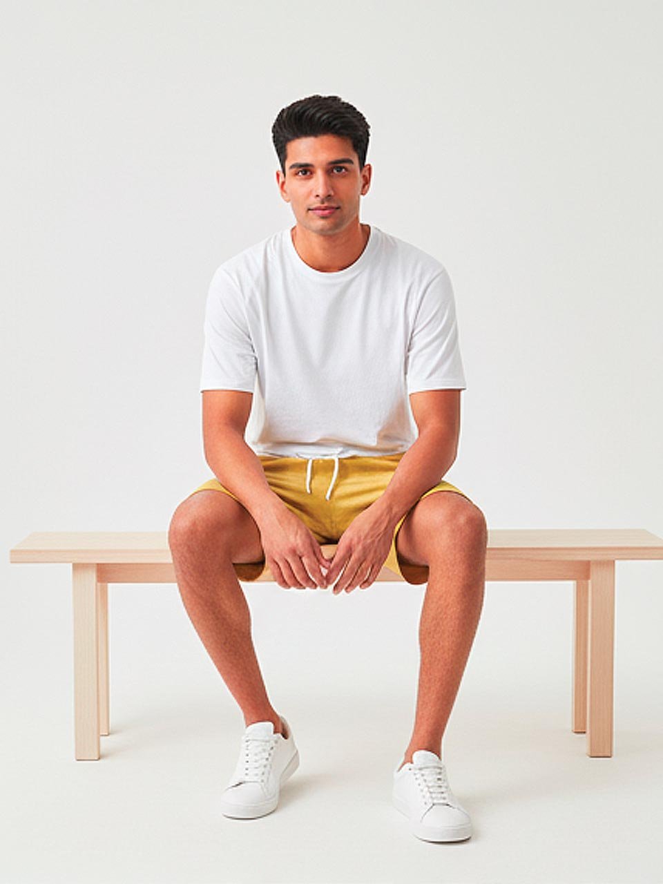 Men’s Tie-Dye Half Pants – Yellow | Relaxed Streetwear Fit - Image 3