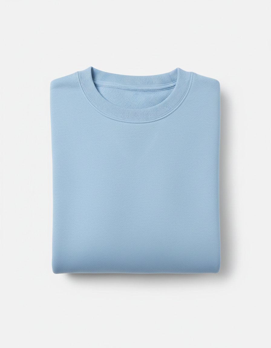 Blue Men's Essential Crewneck Sweatshirt - Image 3